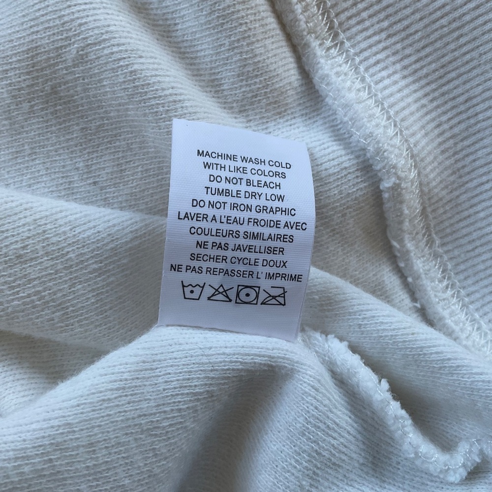 Spiritual Gangster Off The Shoulder Terry Cloth Sweatshirt Sz M White Athleisure - Picture 9 of 9